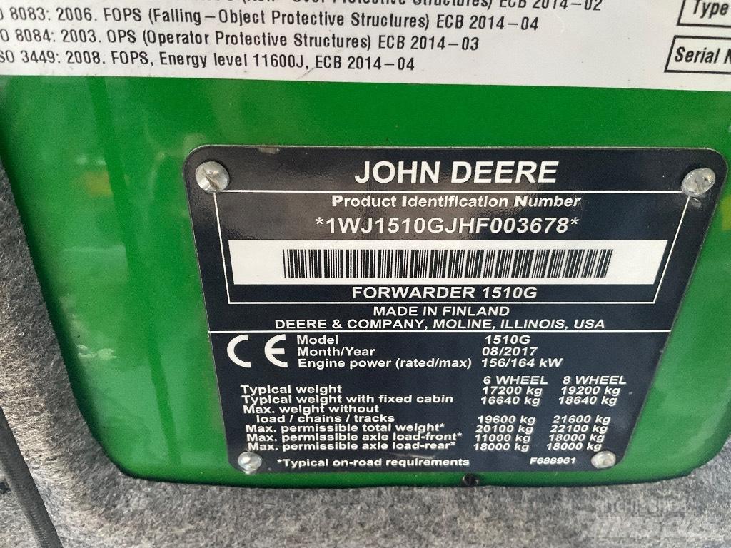 John Deere 1510G Forwarders florestais
