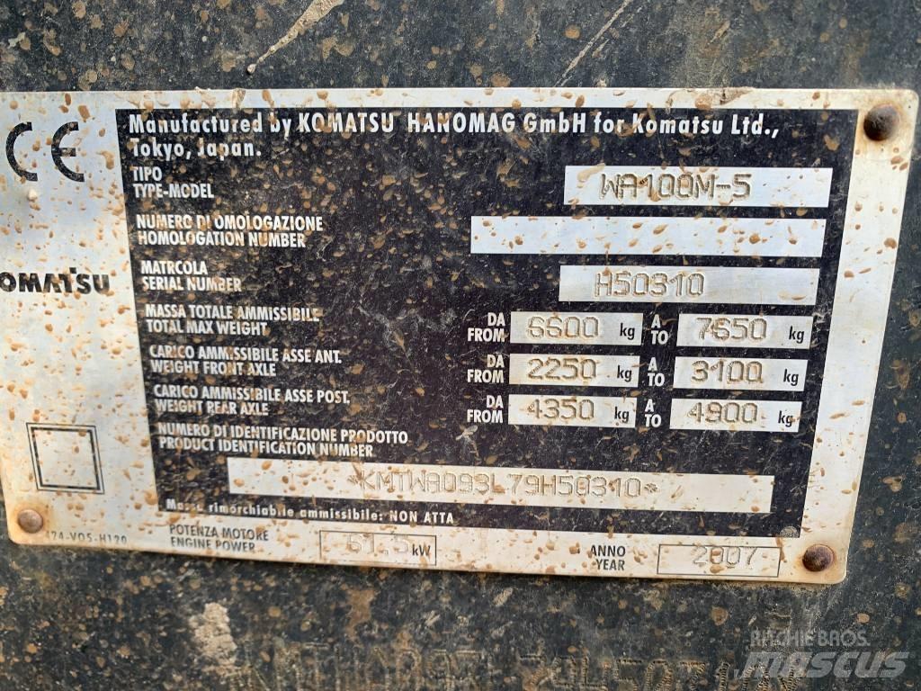 Komatsu WA 100 M-5 Carregadeiras de rodas