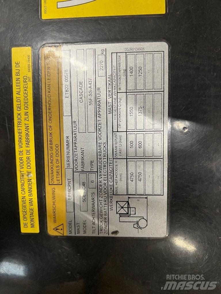 CAT EP16 CPNT Empilhadores eléctricos