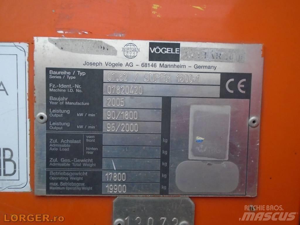 Vögele Super 1600 Espalhadoras de asfalto