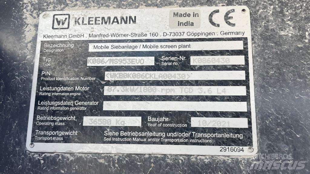 Kleemann 953 Crivos
