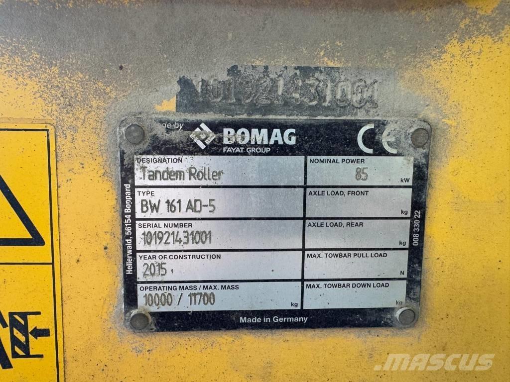 Bomag BW 161 AD-5 Cilindros Compactadores tandem
