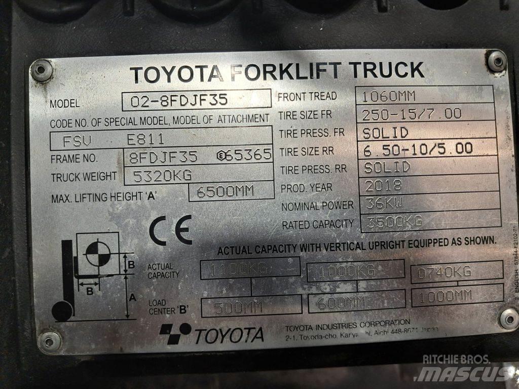 Toyota 02-8FDJF35 Empilhadores Diesel
