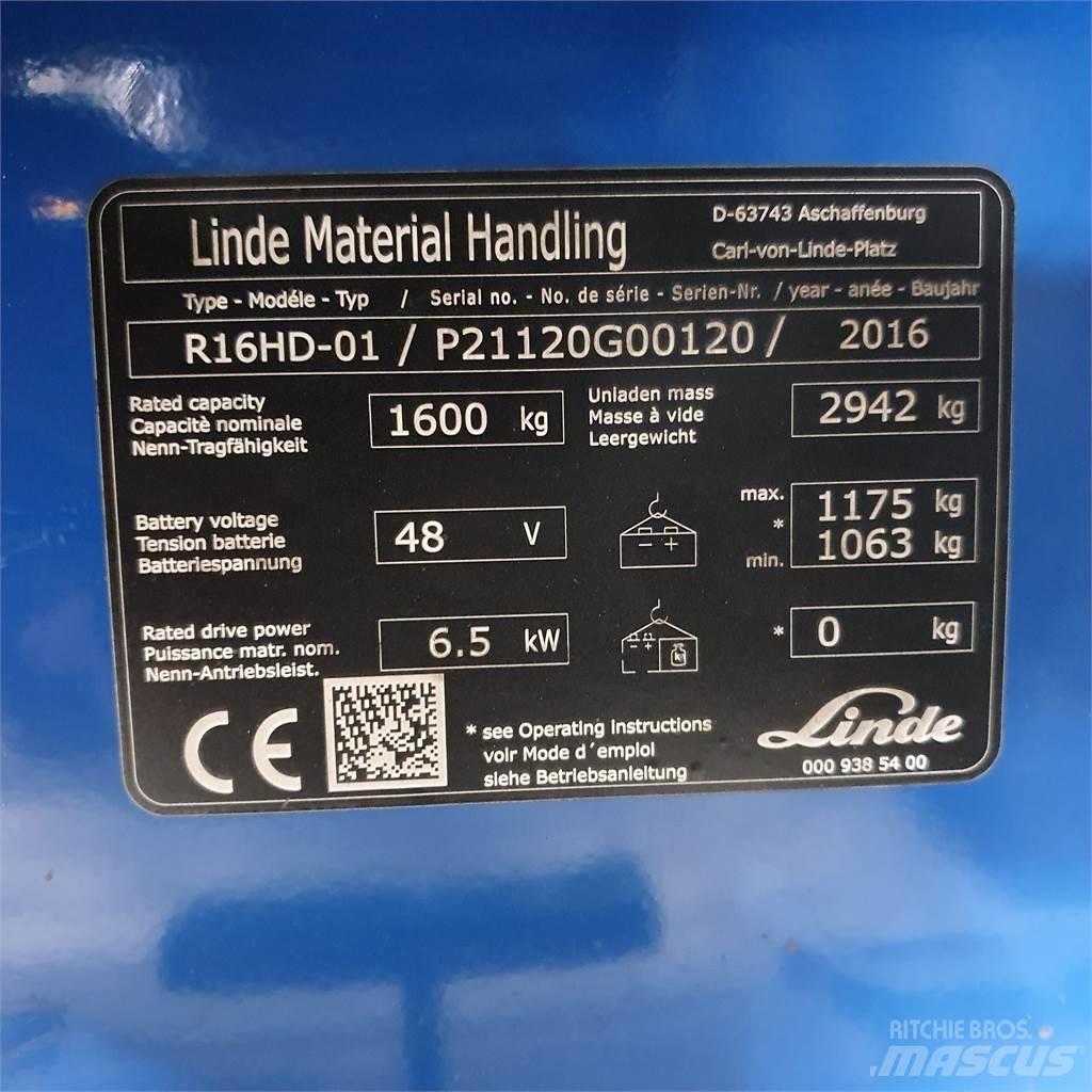 Linde R16HD Empilhadores Elevadores