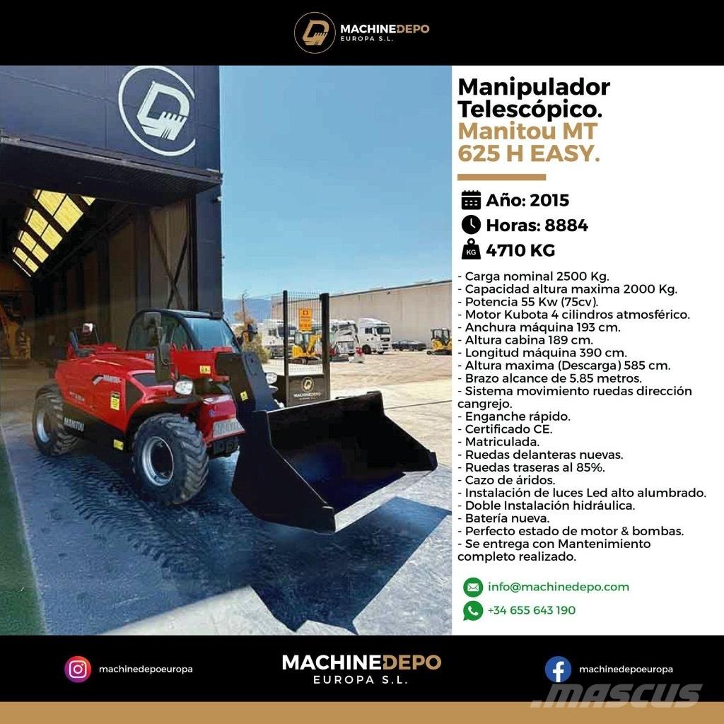 Manitou MT 625 H Manipulador telescópico