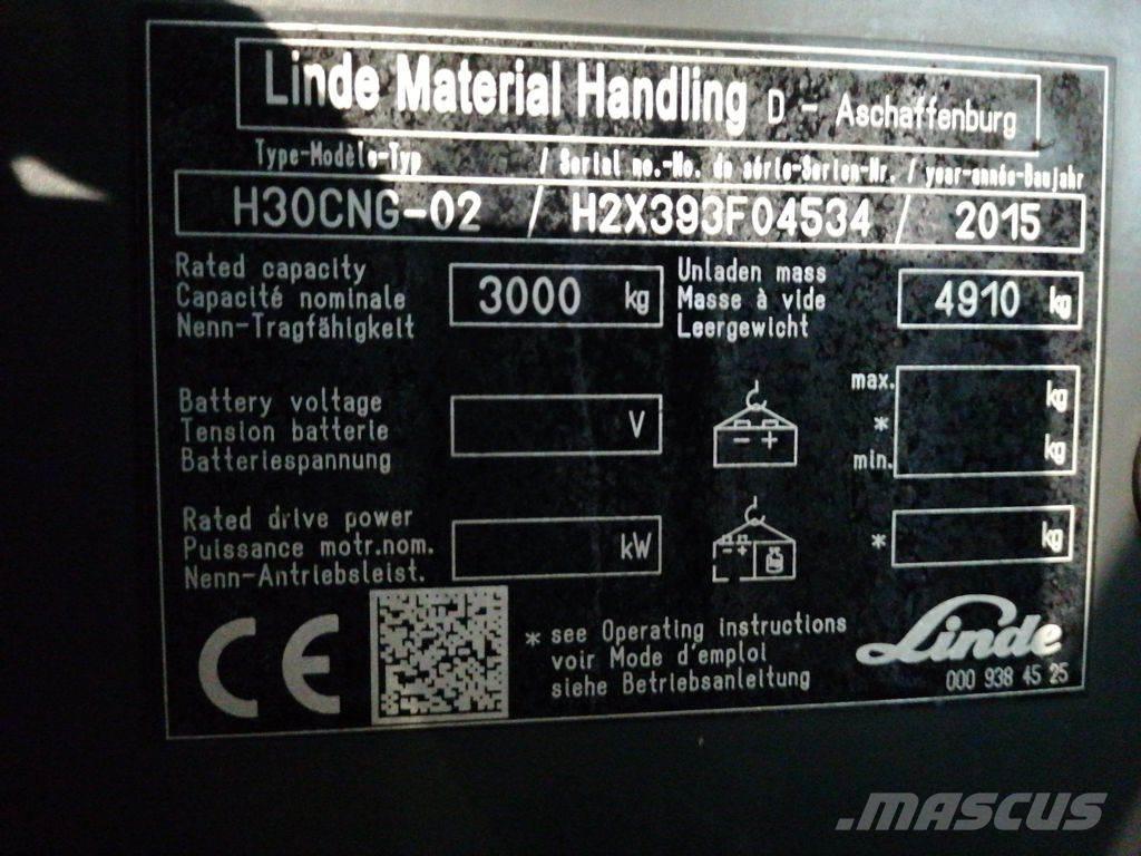 Linde H30TCNG-02 Empilhadores a gás