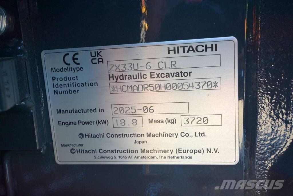 Hitachi ZX 33 U-6 Miniescavadeiras