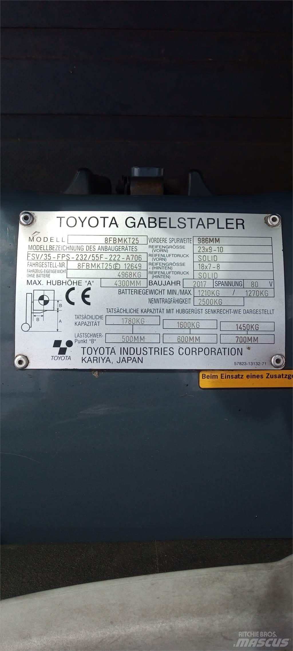 Toyota 8FBMKT25 Empilhadores eléctricos