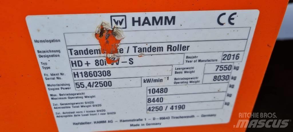 Hamm HD+ 80 i VV-S Cilindros Compactadores tandem