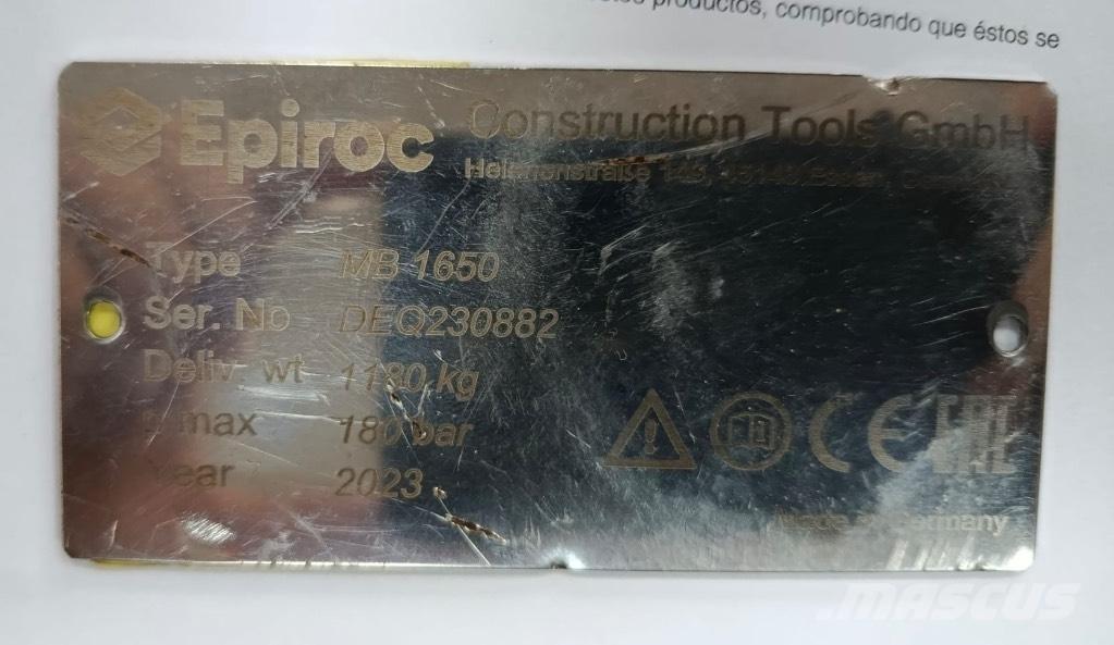 Epiroc MB1650 Martelos de quebragem