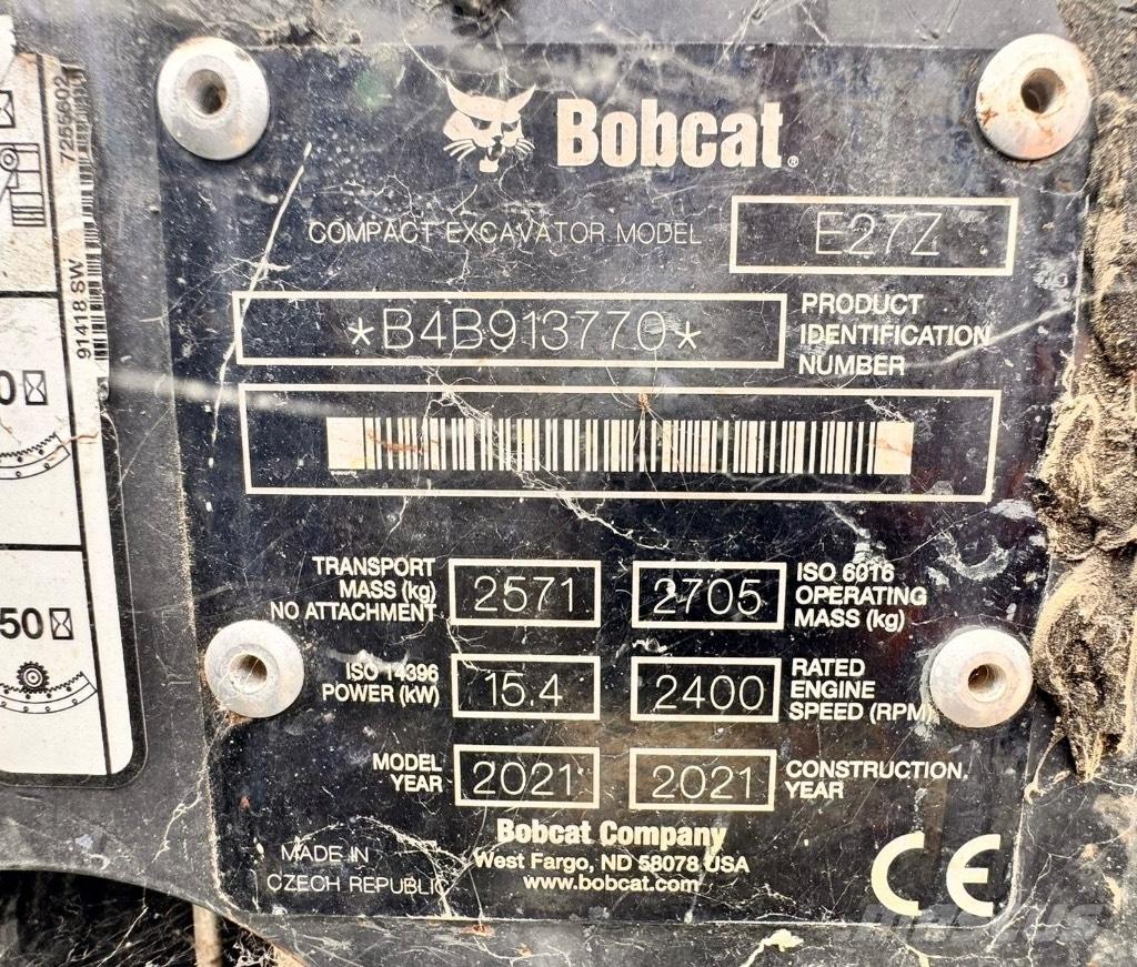 Bobcat E 27z Miniescavadeiras