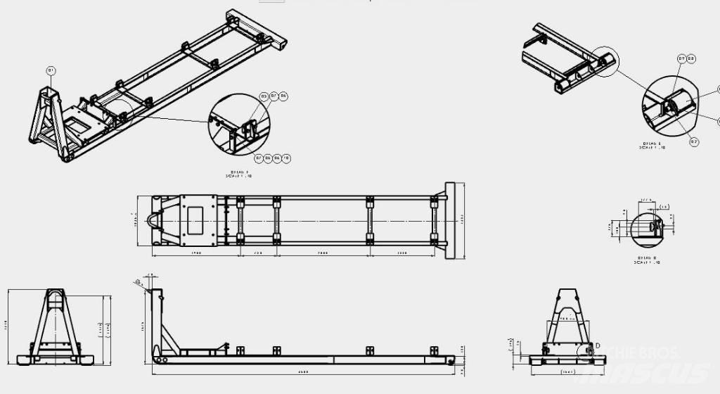  Haakarm frame Hencon Semi Reboques Desmontáveis