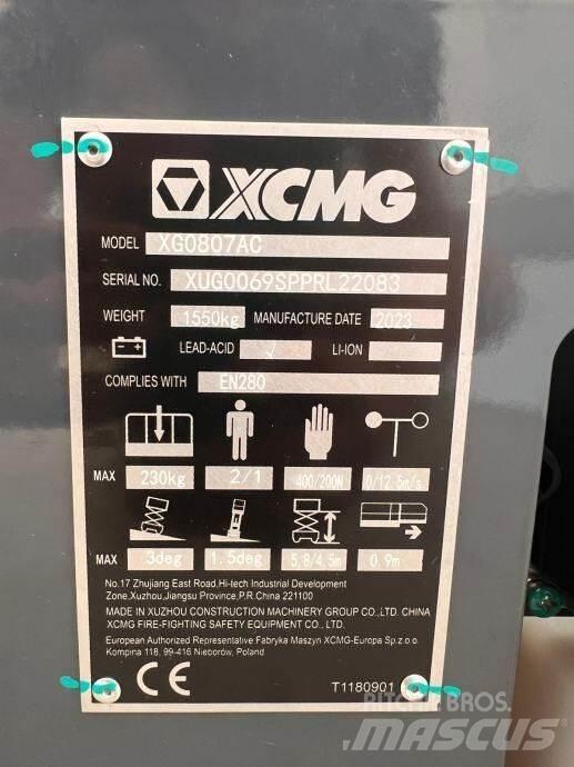 XCMG XG0807AC Elevadores de tesoura