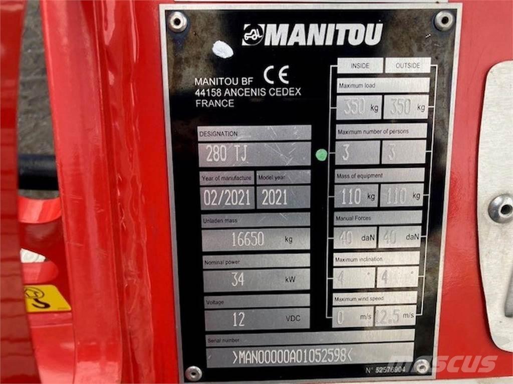 Manitou 280TJ Elevadores braços articulados