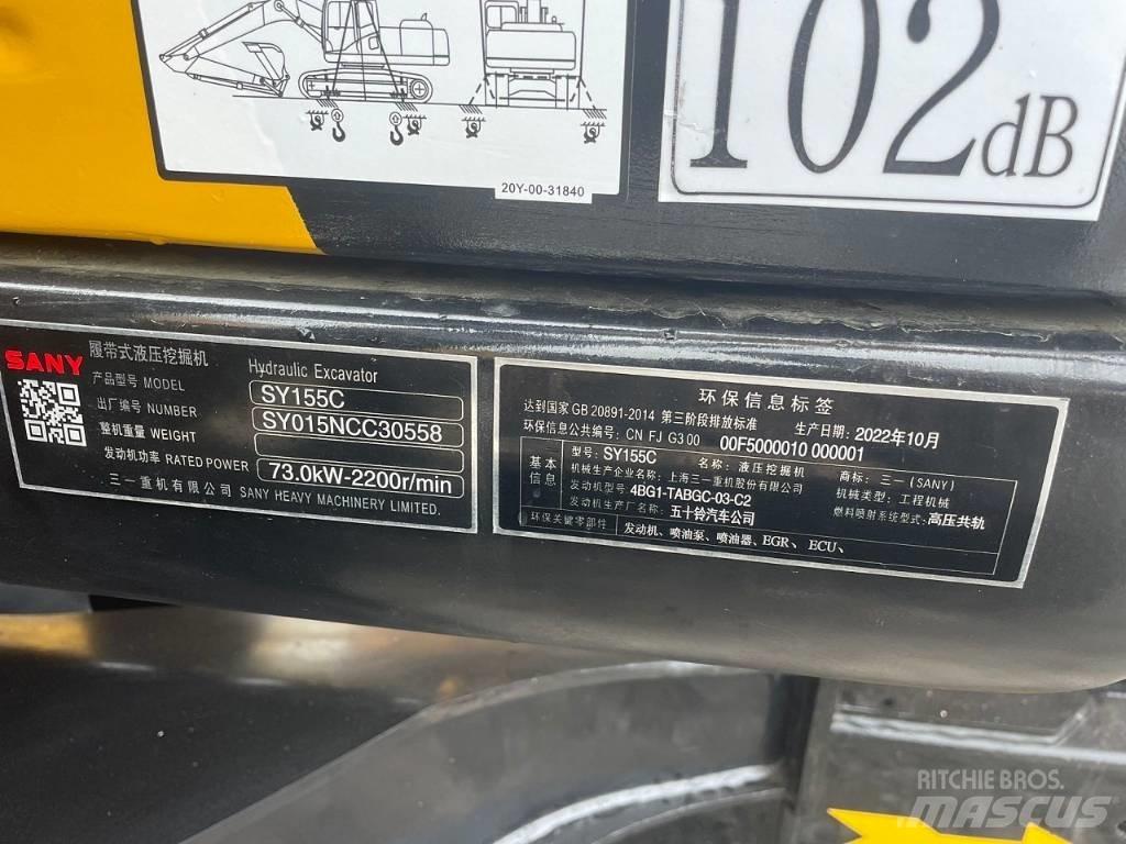 Sany SY 155 C Escavadoras Midi 7t - 12t