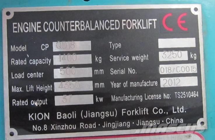 Baoli CPQD 18 Empilhadores a gás