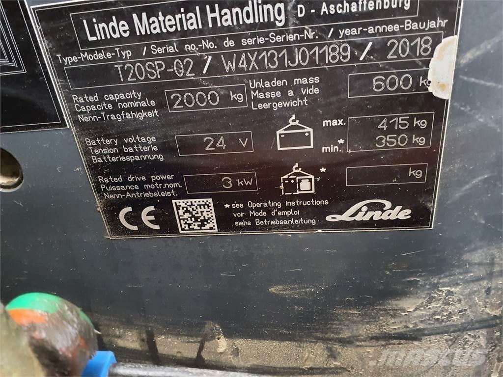 Linde T20SP kurz Porta palettes