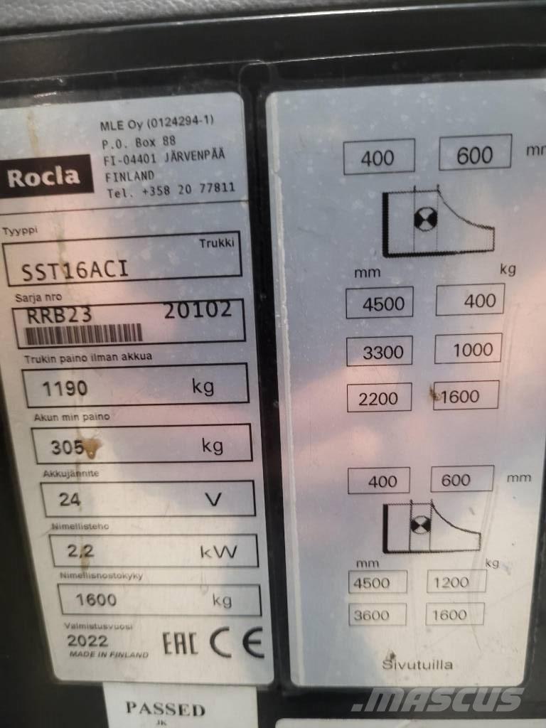 Rocla SST 16 ACI Self propelled stackers