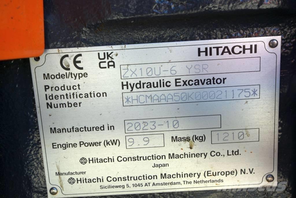 Hitachi ZX 10U-6 Miniescavadeiras