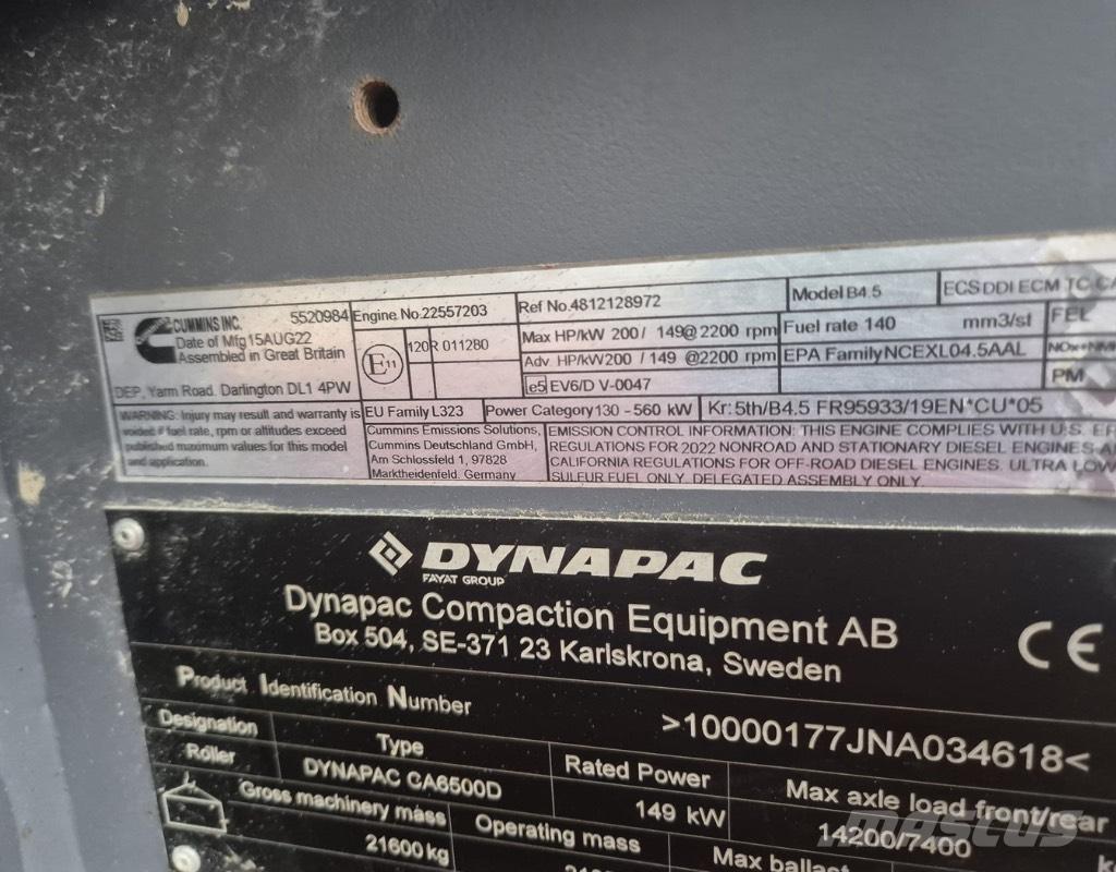 Dynapac CA6500D Cilindros Compactadores monocilíndricos