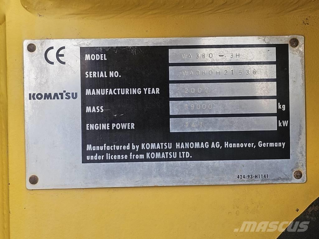 Komatsu WA 380-3H Carregadeiras de rodas