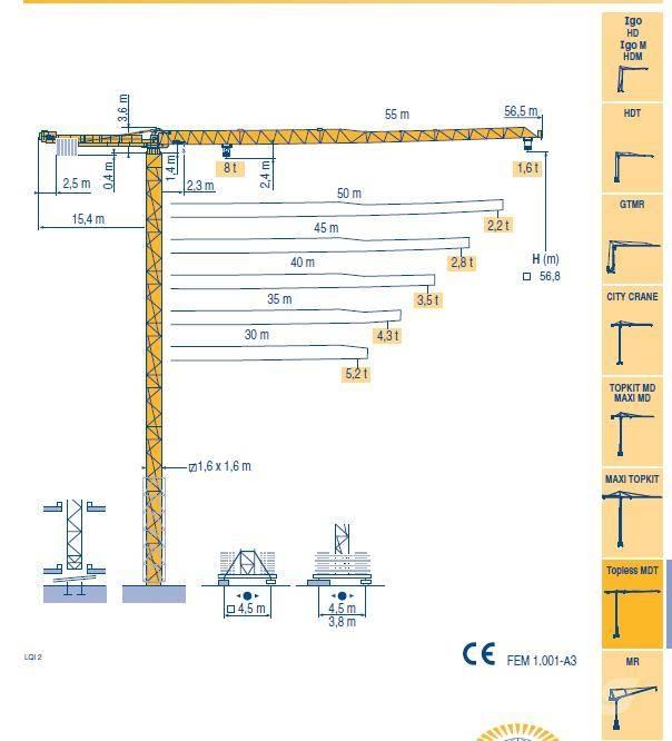 Potain MDT 132 G8 Gruas de construção