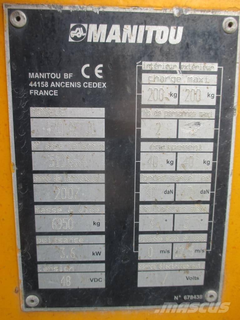 Manitou 170 AETJL Elevadores braços articulados