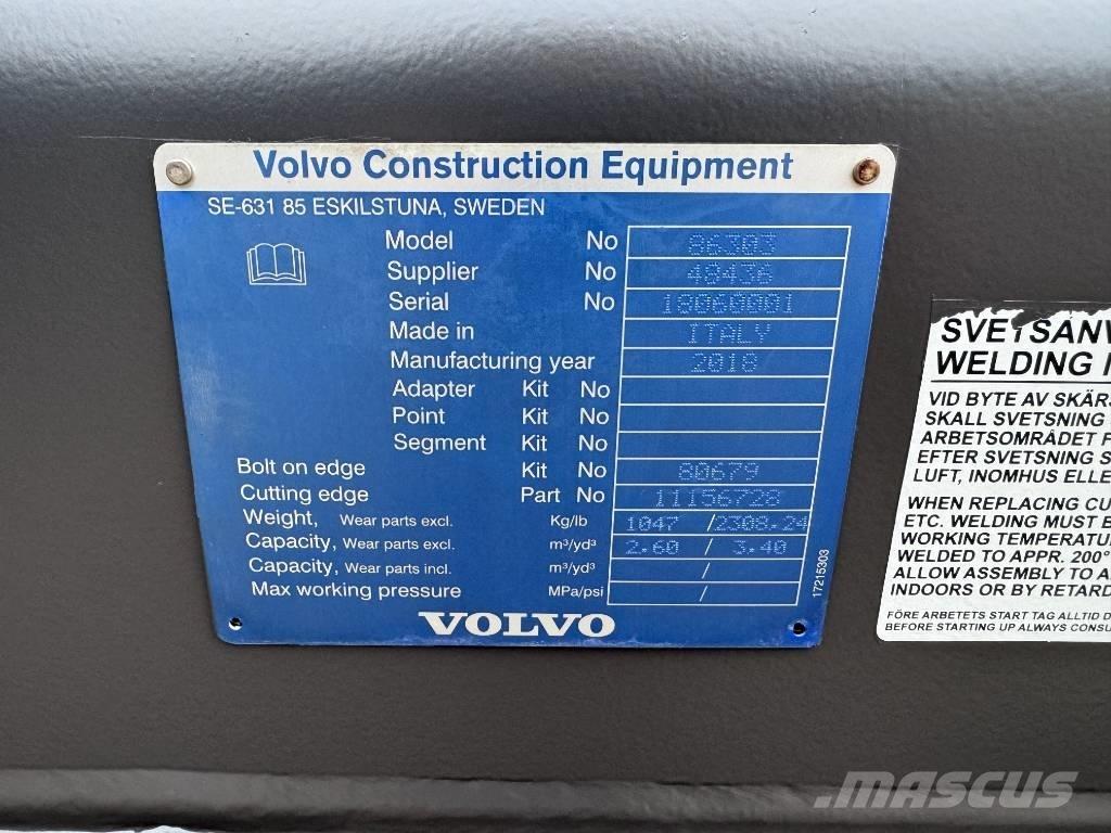 Volvo 2.6m GP Bucket Baldes