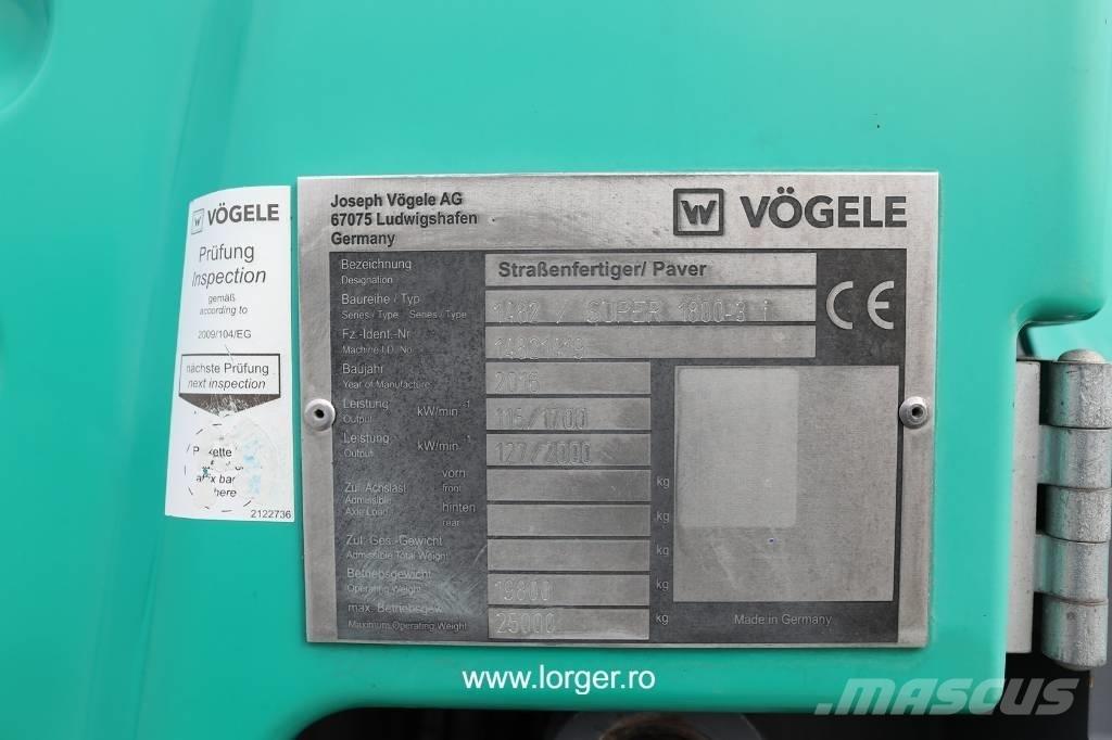 Vögele Super 1800 - 3i Espalhadoras de asfalto