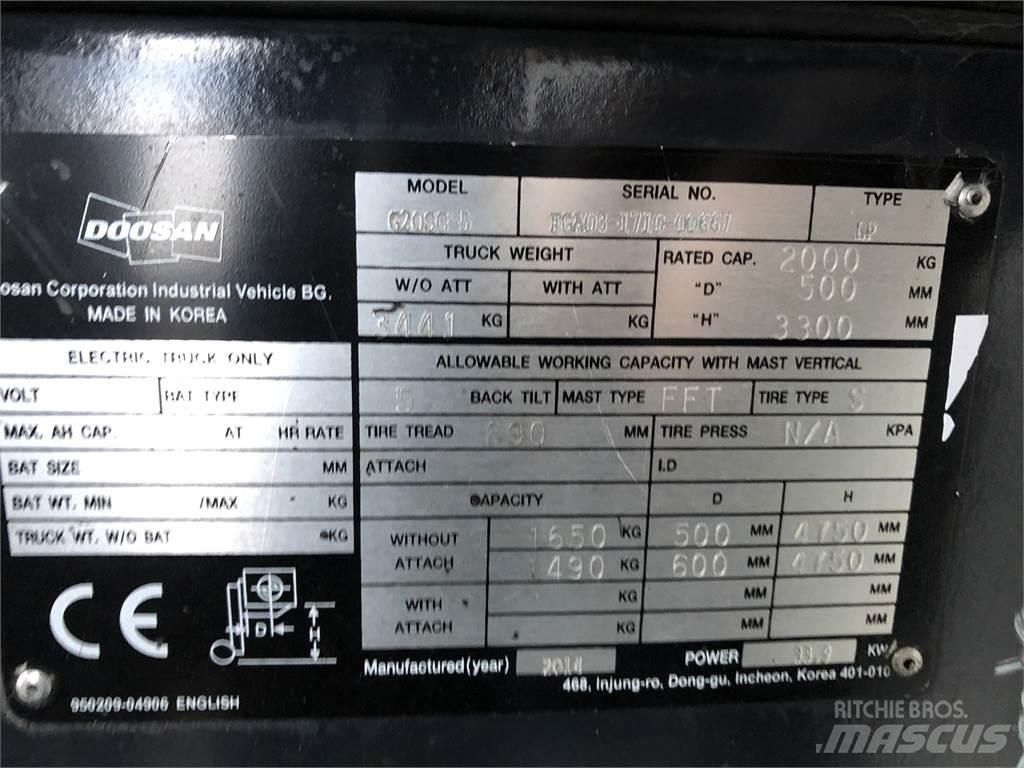 Doosan G20 SC-5 Empilhadores a gás