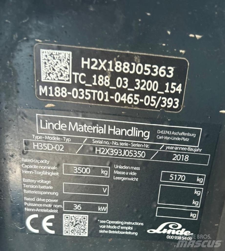 Linde H35D-02 EVO Empilhadores Diesel