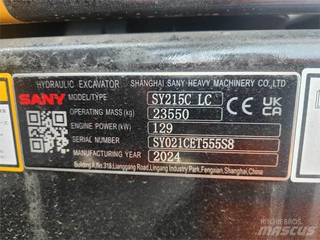 Sany SY215C Escavadeiras de esteiras