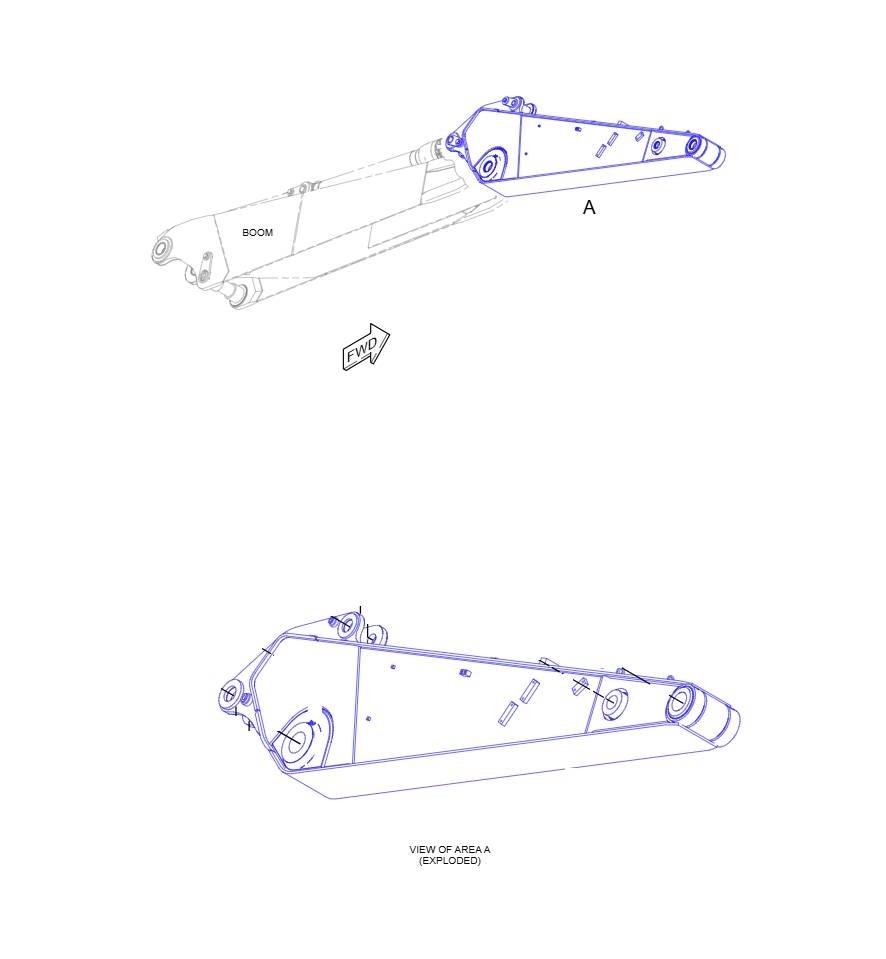 CAT M316F Lanças e braços dippers