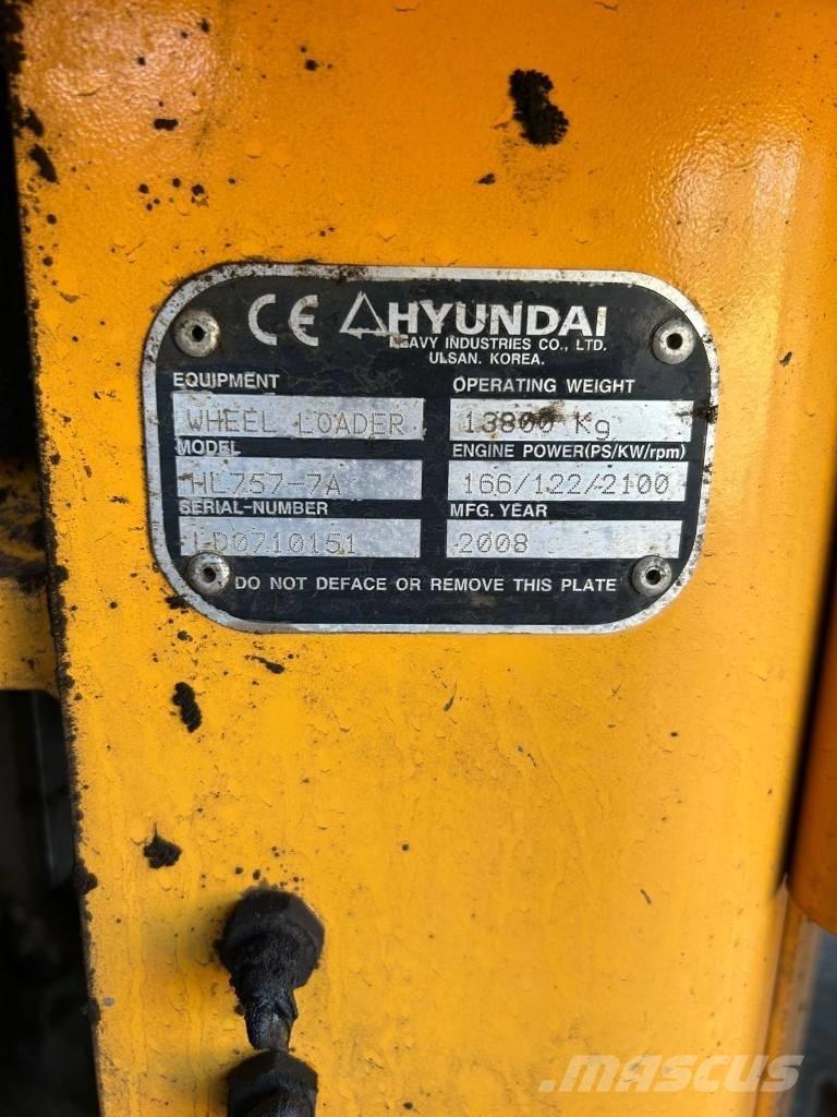 Hyundai HL 757-7 A Carregadeiras de rodas
