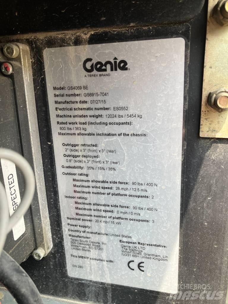 Genie GS 4069 BE Elevadores de tesoura