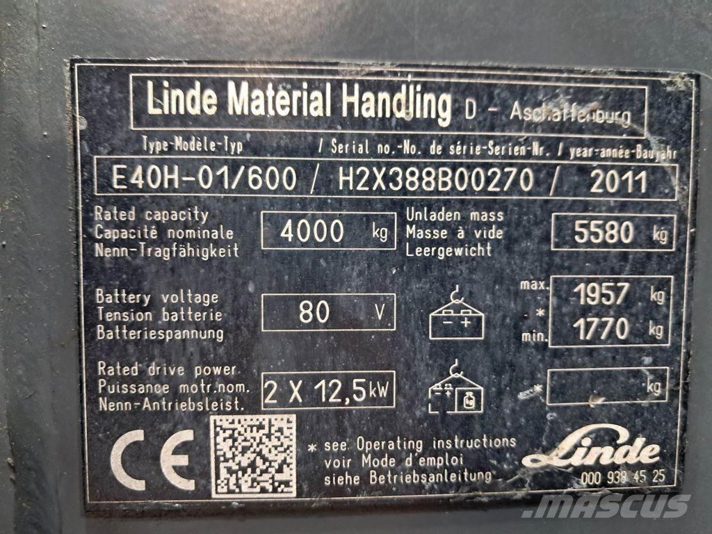 Linde E40H-01/600 Empilhadores eléctricos
