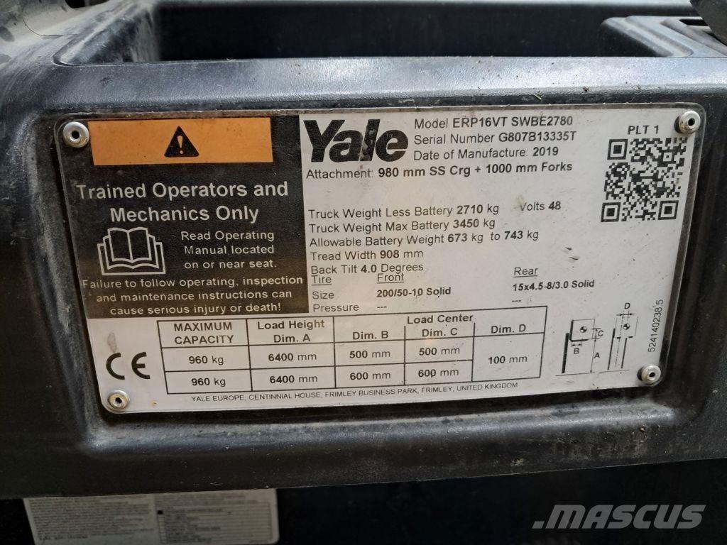 Yale ERP16VT Empilhadores eléctricos