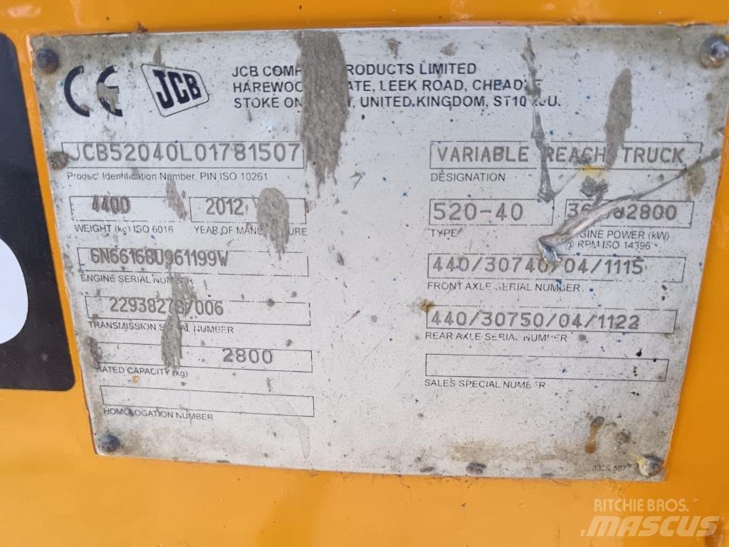 JCB 520-40 Manipulador telescópico