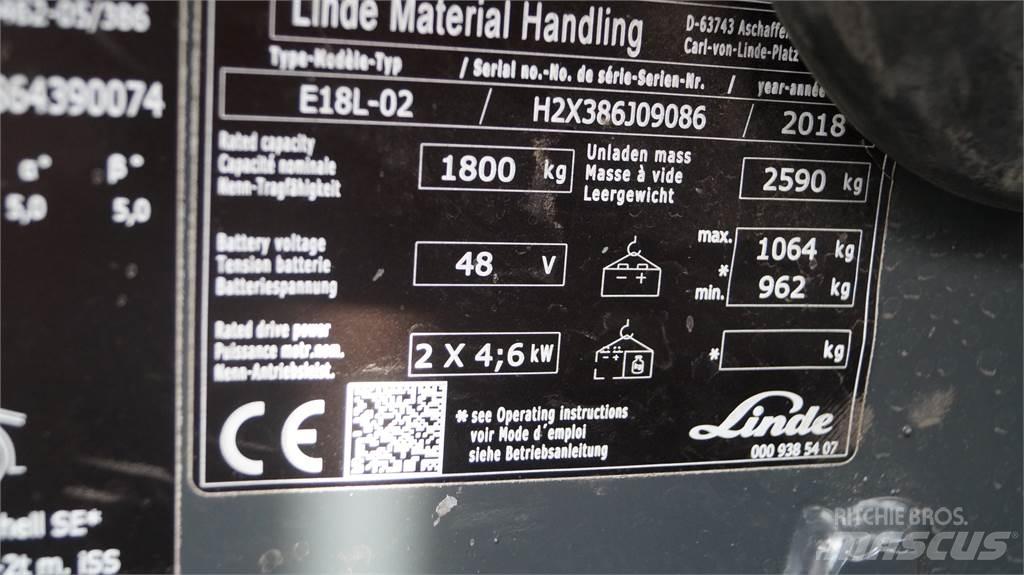 Linde E18L Empilhadores eléctricos