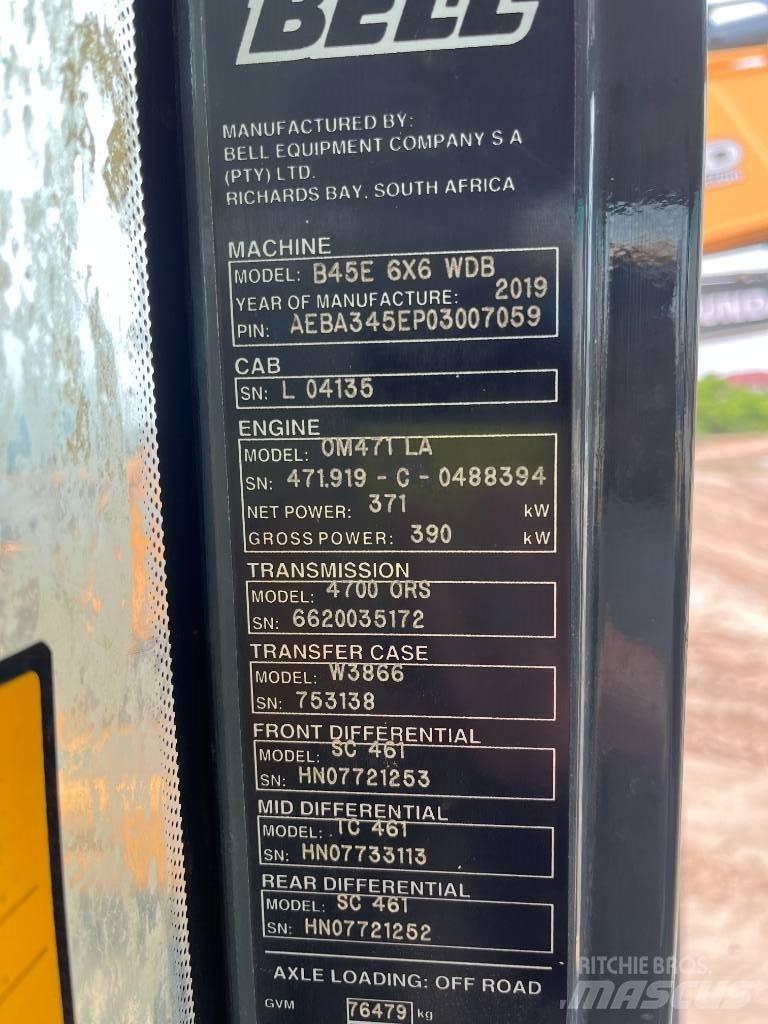 Bell B45E Caminhões articulados