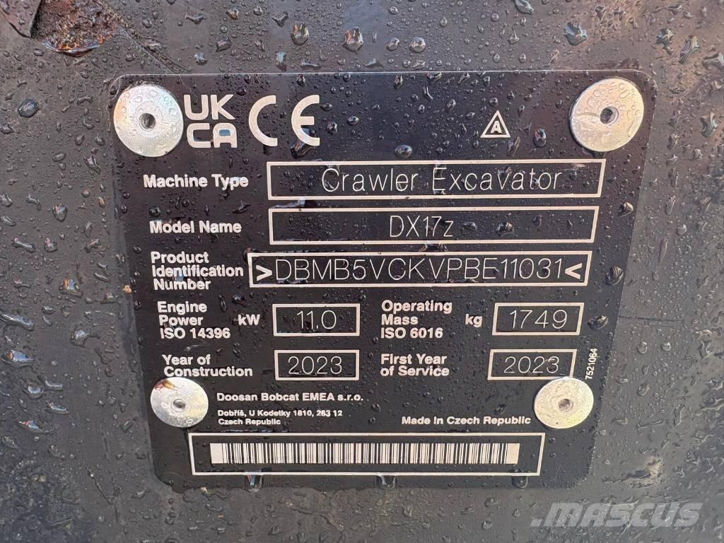 Doosan DX 17 Miniescavadeiras