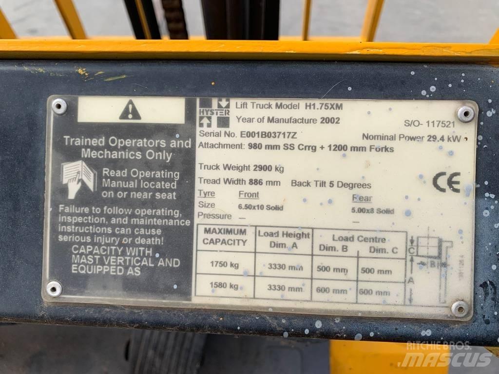 Hyster H 1.75 XM Empilhadores a gás