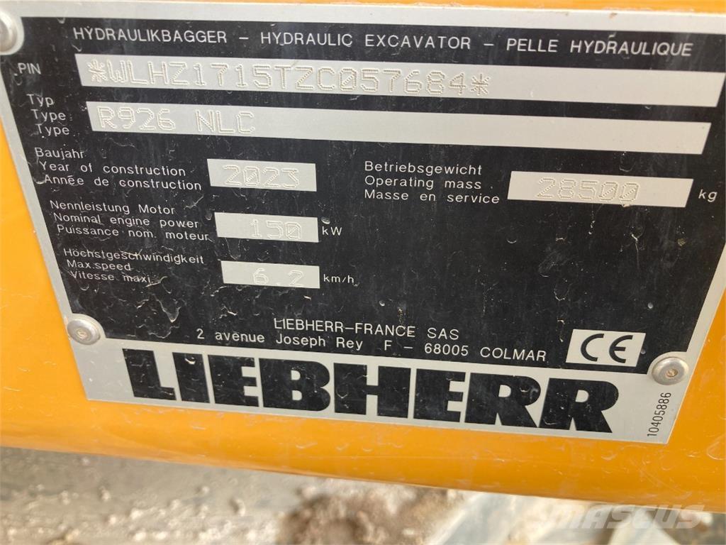Liebherr R926 Escavadeiras de esteiras