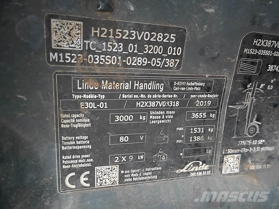 Linde E30L-01 Empilhadores eléctricos