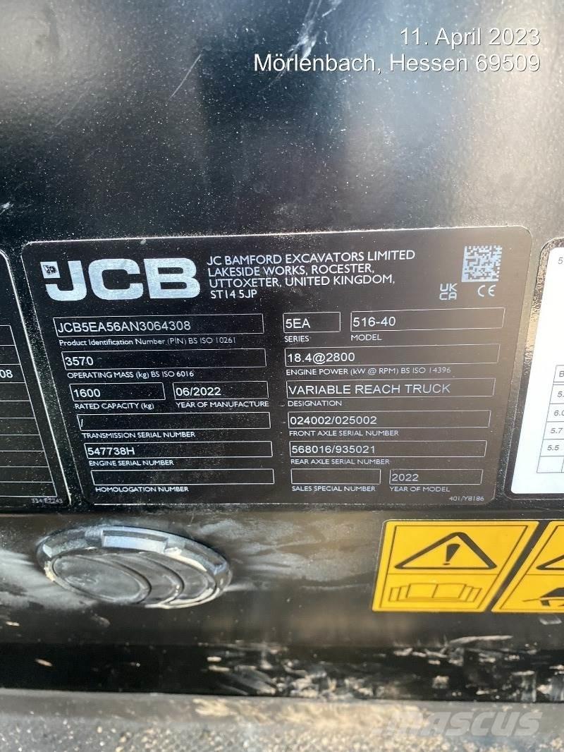 JCB 516-40 Manipulador telescópico