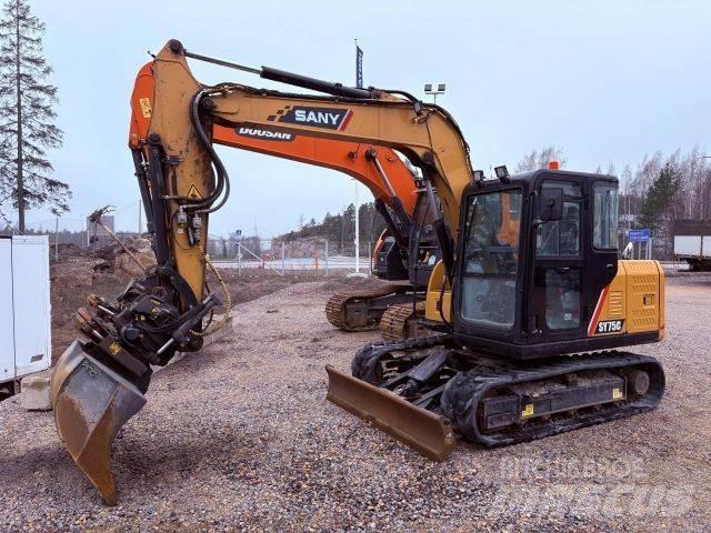 Sany SY75C Escavadoras Midi 7t - 12t