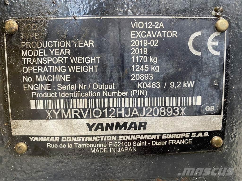 Yanmar VIO12 Escavadoras de rodas