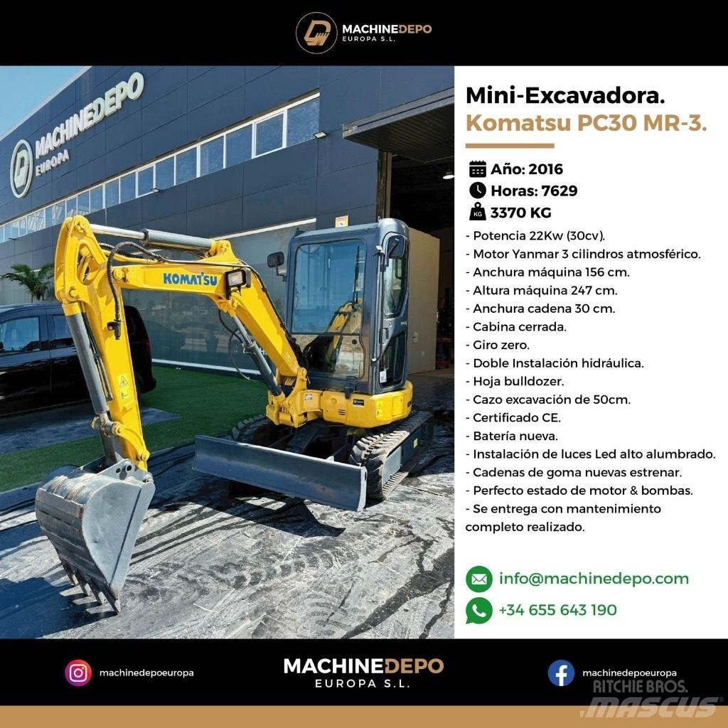 Komatsu PC 30 MR-3 Miniescavadeiras