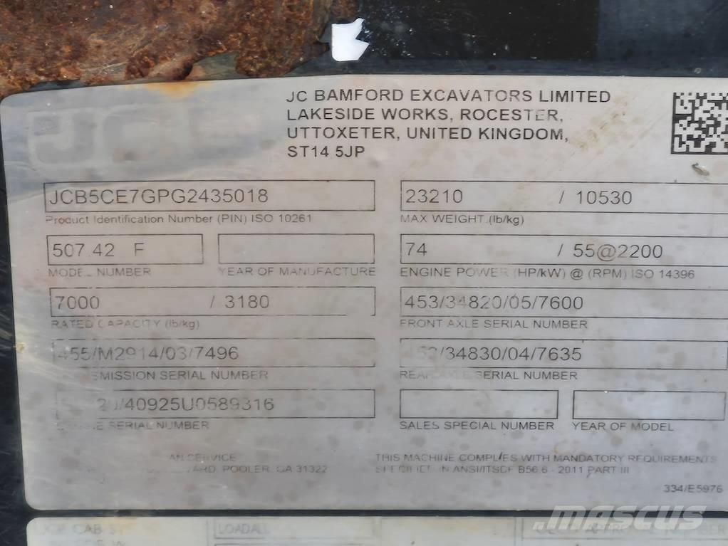 JCB 507-42 Manipulador telescópico