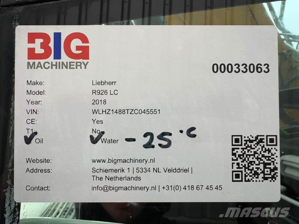 Liebherr R926 LC Escavadeiras de esteiras
